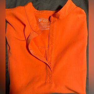 Bright Orange Rafeala Scrub Top